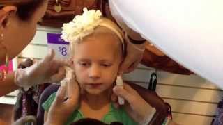 Ear Piercing at Claires 6 years old [upl. by Edra]