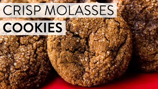 Crisp Molasses Cookies  Sallys Baking Recipes [upl. by Burlie]