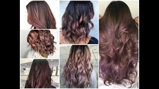 Top25 Chocolate Mauve Balayage Ideas  Winter Hair Color Trend for 2018\2019 [upl. by Tatman463]