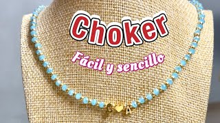 Como hacer un CHOKER fácil y sencillo paso a paso [upl. by Ahseinod]