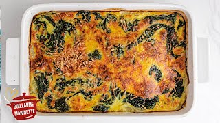 Gratin de blettes ou poirée ou bette HEALTHY comment faire  Recette facile  rapide et saine [upl. by Sitof]