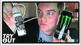 Green Monster Energy Drink EJuice Taste Test  Review  Tryout [upl. by Jenny]