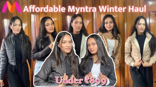 Myntra winter wear haul  winter jackets under 899 Affordable jackets [upl. by Tami]