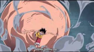 Gomu Gomu no Giganto Stamp de Luffy sur Magellan [upl. by Racso]