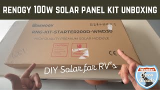 Renogy 100W 12V Solar Panel Starter Kit Product Unboxing [upl. by Eniaral]