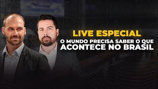 LIVE ESPECIAL Eduardo Bolsonaro e Paulo Figueiredo [upl. by Attalie74]