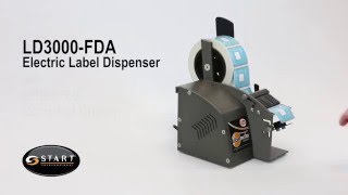 LD3000FDA Electric Label Dispenser with USDAFDA Compliant Coating by START international [upl. by Arata]