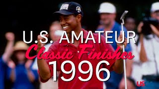 US Amateur Classic Finishes 1996  Tiger Woods Looks for ThirdStraight US Amateur Title [upl. by Aihsenot]