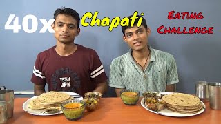 40x Chapati Eating Challenge  Fastest Roti eating Competition  Food Challenge India [upl. by Jeanie]