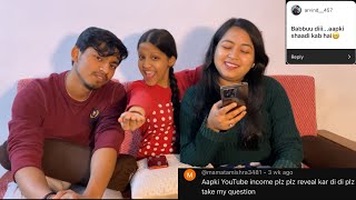 Babbu ki shaadi kab haii😍 YouTube incomeQampA❤️ [upl. by Einnalem]