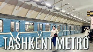 Exploring BEAUTIFUL Metro Stations in Tashkent  Last day in Uzbekistan 🇺🇿 [upl. by Nek]