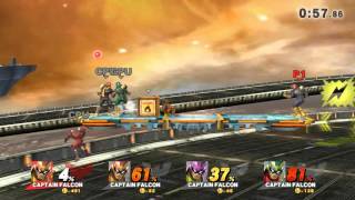 SSB4  Port Town Aero Dive  Coin Smash  Normal Mode  Captain Falcon [upl. by Wilkison148]