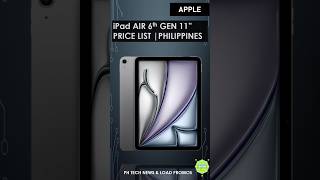 APPLE IPAD AIR 6TH GEN 11quot 2024  PRICE LIST PHILIPPINES pricelist [upl. by Dragone]