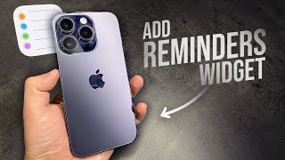 How to Add Reminders Widget on iPhone tutorial [upl. by Irama]