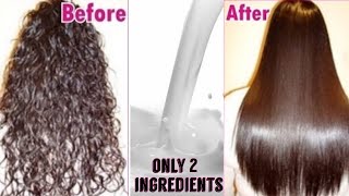 Permanent Hair Straightening at Home  Only Natural Ingredients  TipsToTop By Shalini [upl. by Hitt]