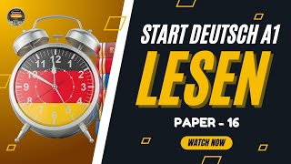 Start Deutsch A1 Exam Modelltest  Paper  16  Lesen mit Lösungen  MASTER in Goethe A1 Exam [upl. by Wagner306]