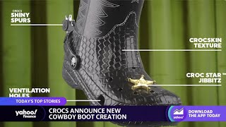 Crocs showcases new cowboy boots for Croctober [upl. by Valleau58]