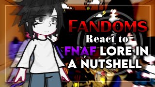 Fandoms React to FNAF Lore in a nutshell  Part 1  Its DK afton [upl. by Einttirb469]