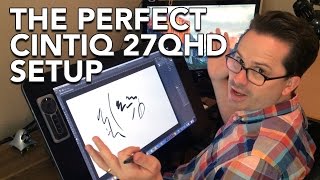 The Perfect Wacom Cintiq 27qhd Desk Setup [upl. by Esihcoc]