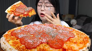 불타는 불닭피자 먹방🍕PEPPERONI PIZZA with SPICY NOODLES MUKBANG ASMR [upl. by Attevaj622]