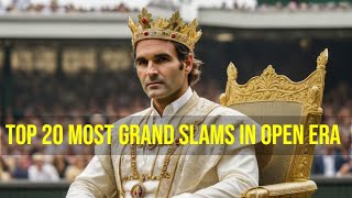 Mens Singles Most Grand Slam Titles in Open Era Top 20 [upl. by Livvyy]