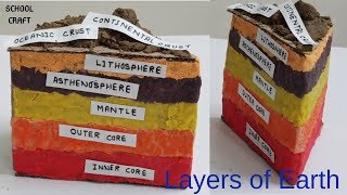 Model of Earths layer Layers of earth project School Craft [upl. by Hteb166]