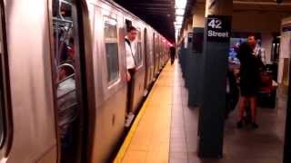 BMT Broadway Line Queensbound R160B Siemens N TrainTimes Square42nd Street [upl. by Orabelle]