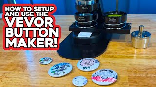 Vevor Button Maker  Unbox Setup and Demonstration [upl. by Edrick]