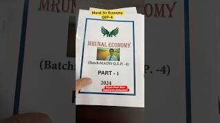 Mrunal Sir Economy QEP 4 Mains New Notes 2024  Mrunal Sir Economy  mrunal upsc economy shots [upl. by Auqined313]