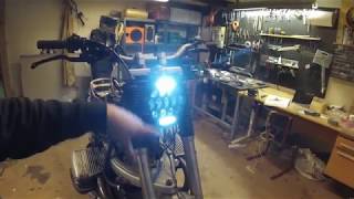 Pt 9 motogadget wiring and led headlight Bmw r 1100 gs scrambler build [upl. by Emelun]