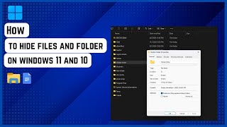 HOW TO HIDE FOLDER AND FILES IN WINDOWS [upl. by Wenz72]