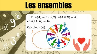 Calculer un cardinal avec lunion et intersection  Exercice [upl. by Divad]