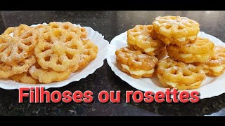 Filhoses ou rosettes massinha frita crocante [upl. by Peursem977]