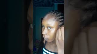 Pretty cornrows with beads on 4c hair diy hairstyle shorts [upl. by Savell]