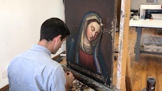 Fine Art Conservator Restores Amazing 700 Year Old Paintings [upl. by Atteirneh738]