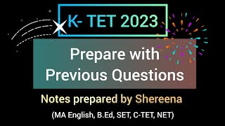 KTET 2023 Cat 3 Part 3 English [upl. by Nilya153]