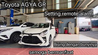 Bising dengan bunyi alarm  Setting alarm toyota agya gr 2022 silent mode [upl. by Adnofal]