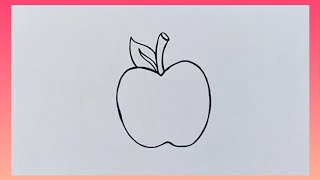 How to draw an Apple 🍎  Apple drawing [upl. by Wallace]