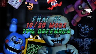 FNaF Sister Location  1020 Mode with 19 Power Greenrun [upl. by Kiki]