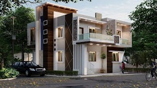 Duplex House Design in Revit with Enscape  Complete Revit Tutorial [upl. by Elita]