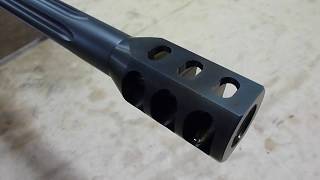 Machining and Oil Bluing a Muzzle Brake [upl. by Zsamot]