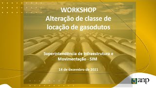 Workshop  Alteração de classe de locação de gasodutos [upl. by Ais448]