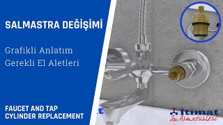 BATARYA VE MUSLUK SALMASTRA DEÄžÄ°ÅžÄ°MÄ°  FAUCET AND TAP CYLINDER REPLACEMENT [upl. by Erreipnaej]