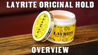 Layrite Original Pomade Overview [upl. by Gottlieb]