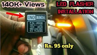 LED indicators not blinking properly   install Minda electronic flasher relay  for all bikes [upl. by Eneryt]