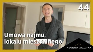 44 Umowa najmu lokalu mieszkalnego [upl. by Aztiraj]