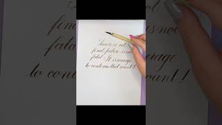 kaligrafieteri calligraphy kalligrafie copperplate ink inkoust pero motivace [upl. by Rehtae]