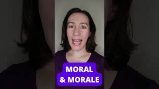 Difference between MORAL and MORALE [upl. by Ab757]