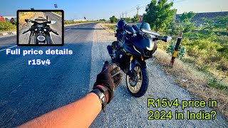 R15v4 price in 2024 modal in India full price detail video  r15v4 r15price [upl. by Walworth]