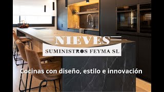 Cocinas con diseño estilo e innovación Materiales Nieves  Suministros Feyma SL [upl. by Ventre]